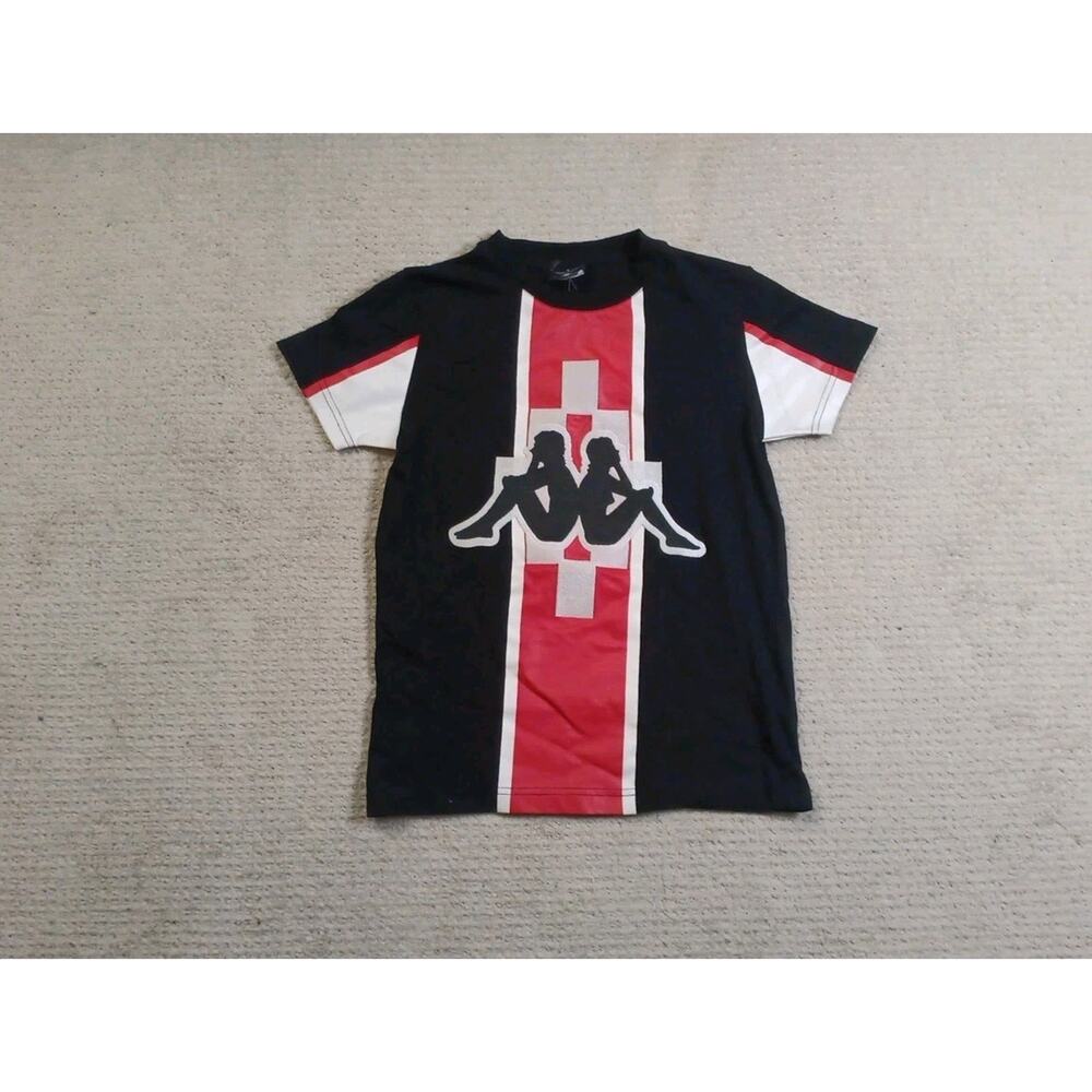 Marcelo Burlon x Kappa Black & Red T Shirt Mens XXS